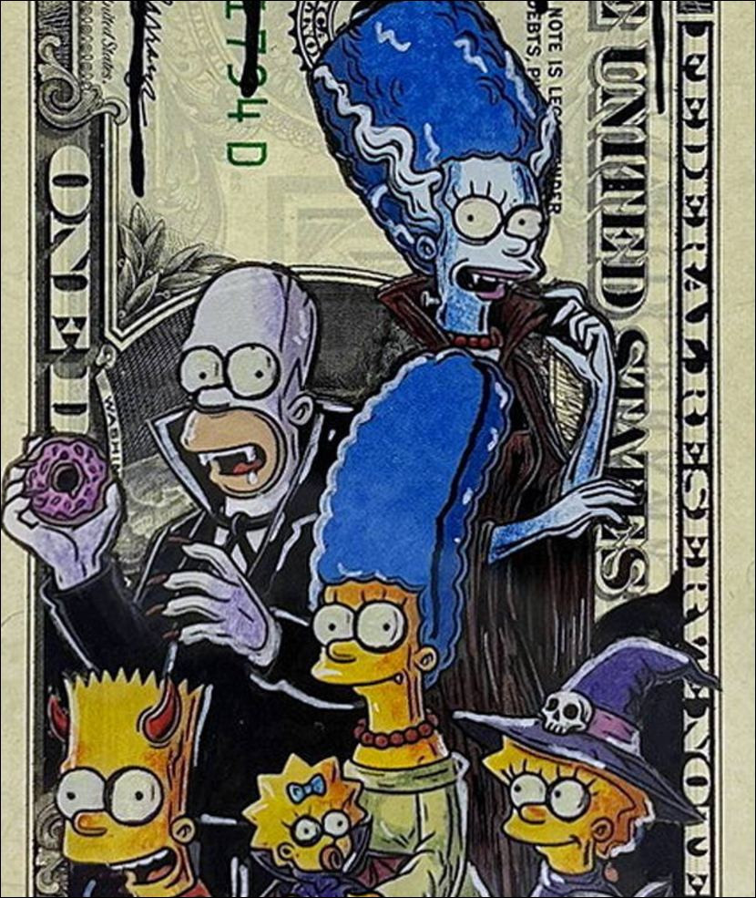 PAZBLANDINA - Tekening Simpson Halloween, CIRCA 2025