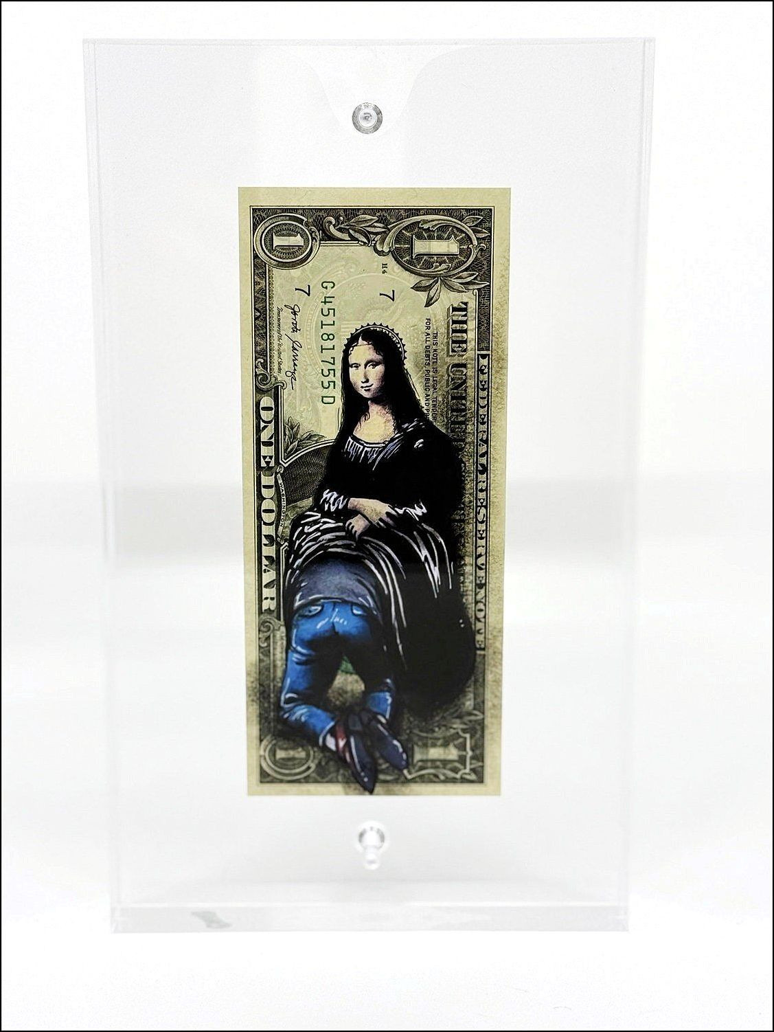 PAZBLANDINA: Banksy Joconde, Originalzeichnung, 2025