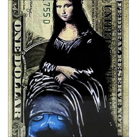 PAZBLANDINA: Banksy Mona Lisa, Original drawing, 2025