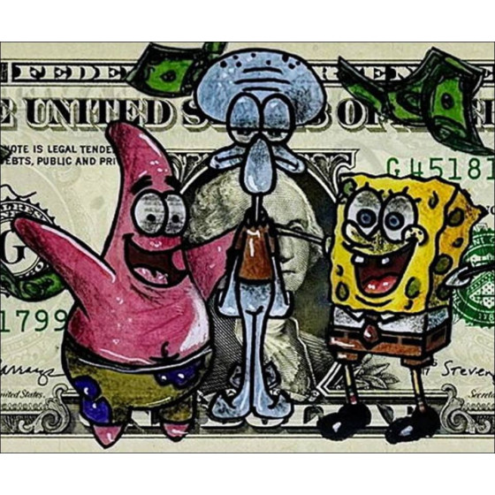 PAZBLANDINA - Sponge Bob op Amerikaanse Dollar | Galerij 125