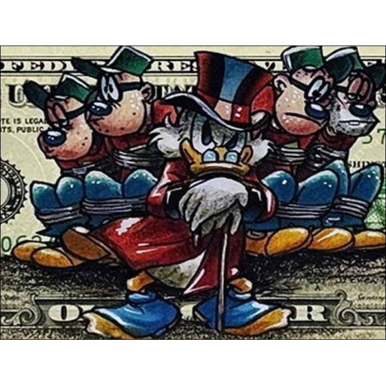 PAZBLANDINA - Picsou und die welkige auf dem amerikanischen Dollar