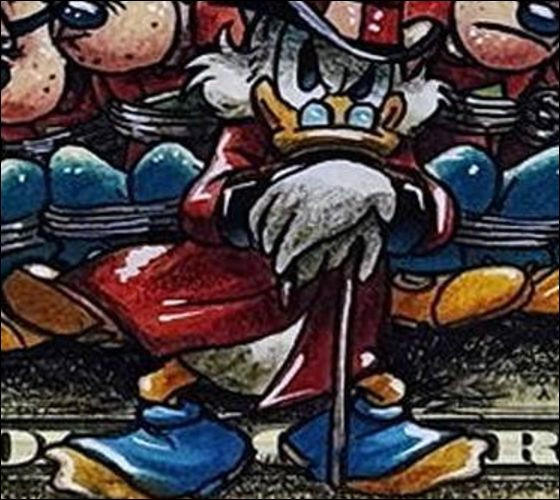 PAZBLANDINA - Picsou und die welkige auf dem amerikanischen Dollar