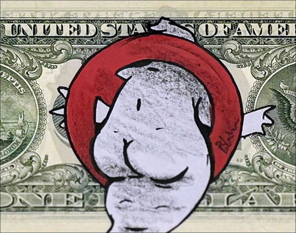 Buy Original Drawing on Dollar $ PAZBLANDINA - Ghostbuster