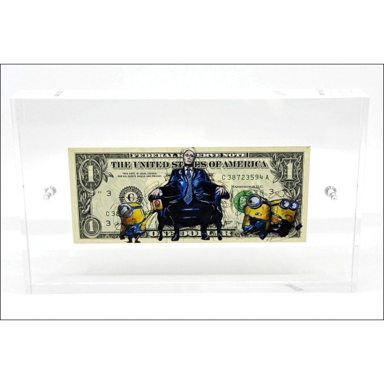 ➦ Les Minions et la bombe | PAZBLANDINA | Dessin original sur Dollar