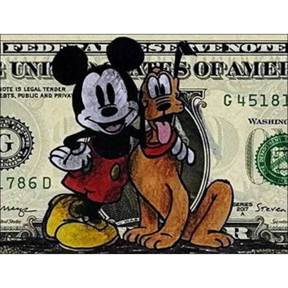 PAZBLANDINA Acquista Disegno originale su Dollaro $ - Mickey e Pluto