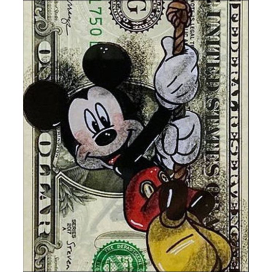 Pazblandina - Mickey (2025), Tekening op dollar