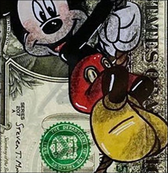 Pazblandina - Mickey (2025), Drawing on Dollar