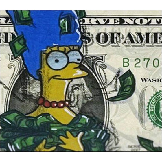 Koop originele tekening op dollar $ PAZBLANDINA - Simpson-marge