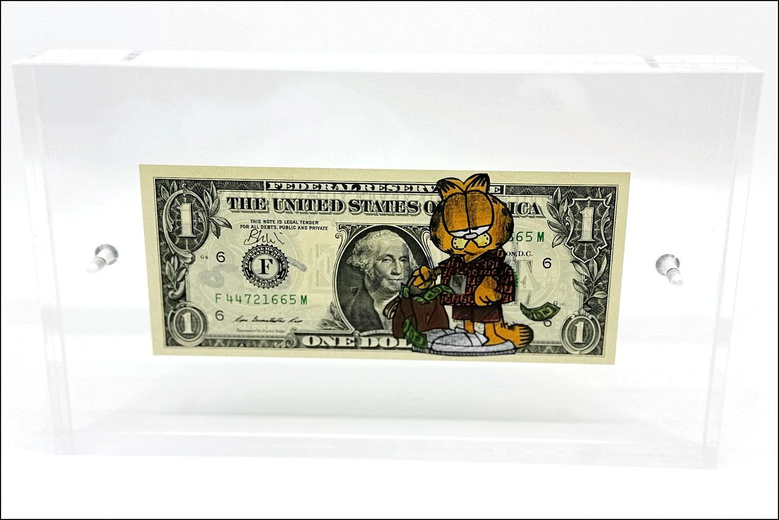 PAZBLANDINA Koop originele tekening op dollar $ - Garfield