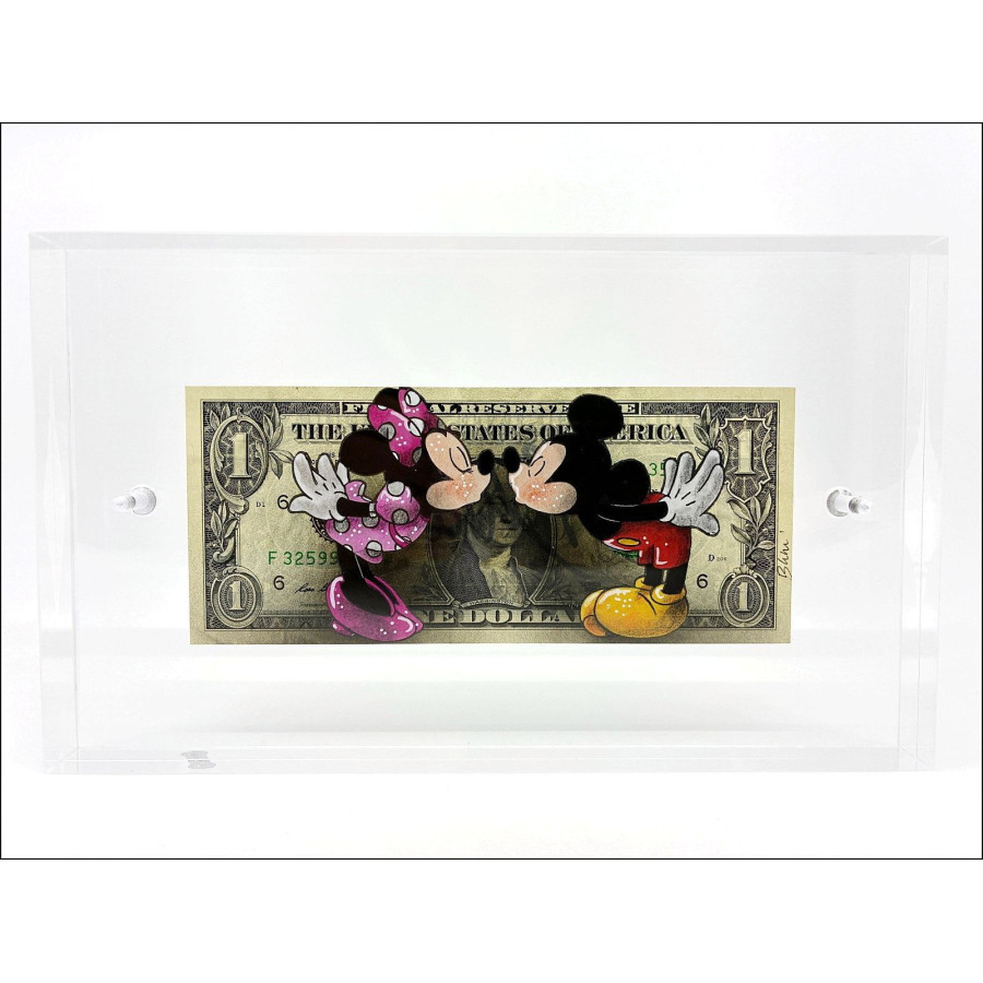 Pazblandina - Mickey und Minnie, Originalwerk auf Dollar