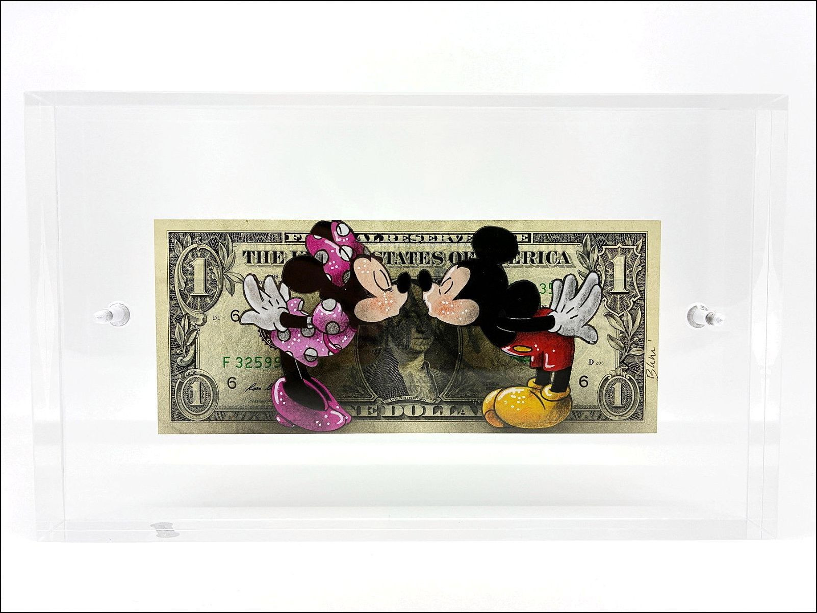Pazblandina - Mickey e Minnie, opera originale su dollaro