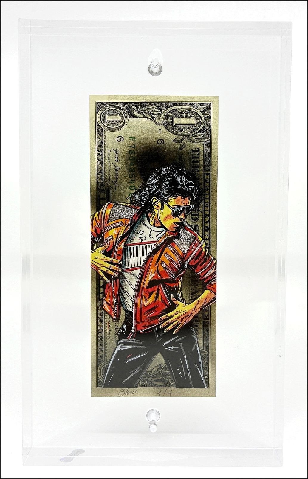 Pazblandina - Michael Jackson, original artwork on dollar