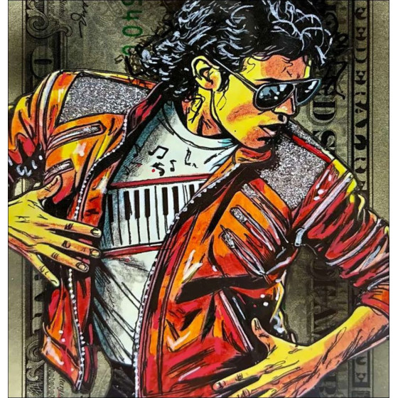 Pazblandina - Michael Jackson, œuvre originale sur dollar