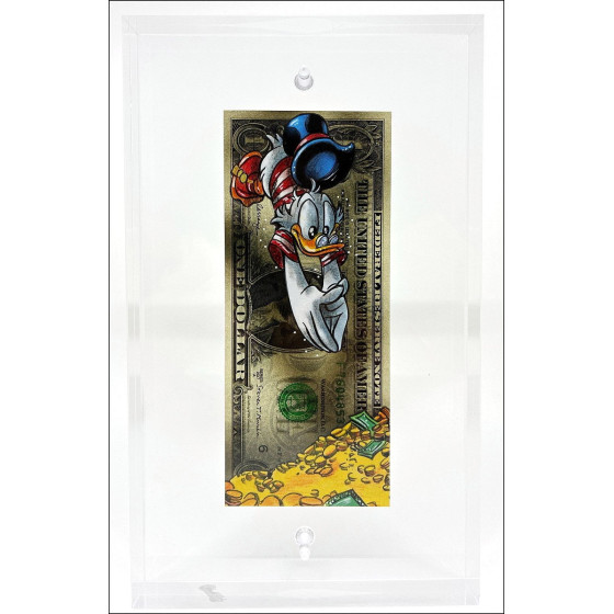 Pazblandina - Picsou 2, origineel kunstwerk op Amerikaanse dollar
