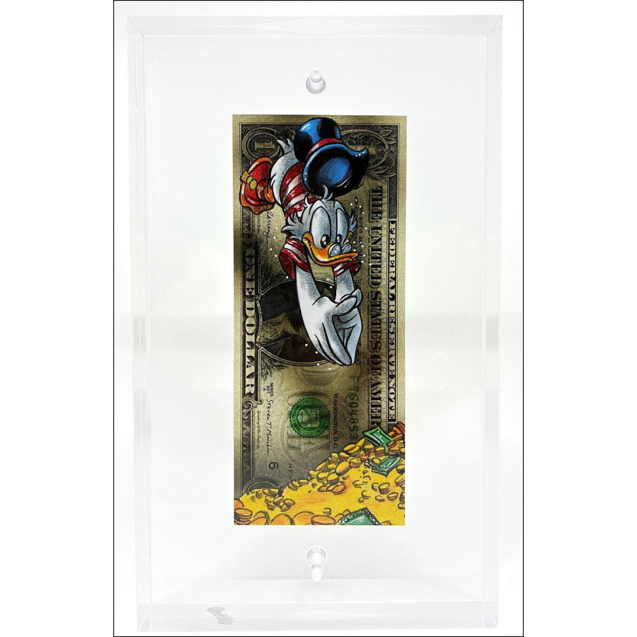 Pazblandina - Picsou 2, origineel kunstwerk op Amerikaanse dollar