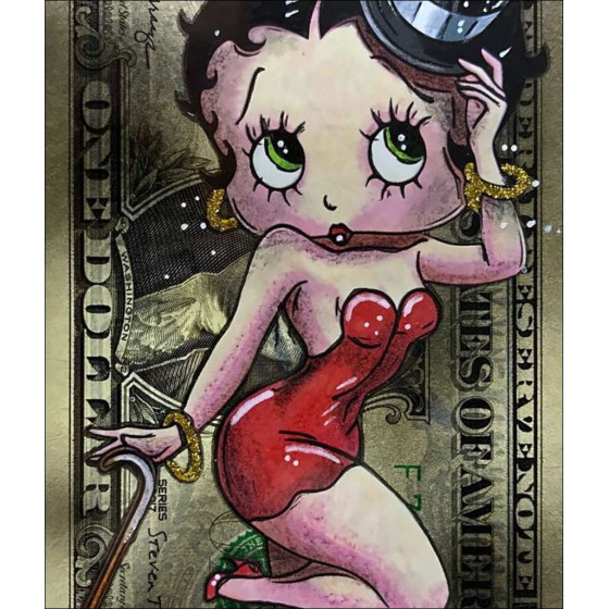 Pazblandina - Betty Boop Glamour, Originalwerk auf Dollar