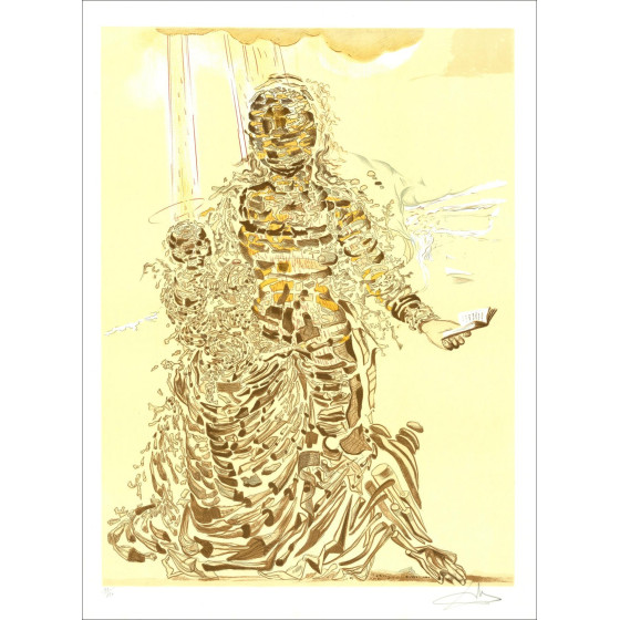 Salvador DALI (después) - Litografía "Madonna and child" 75x54cm