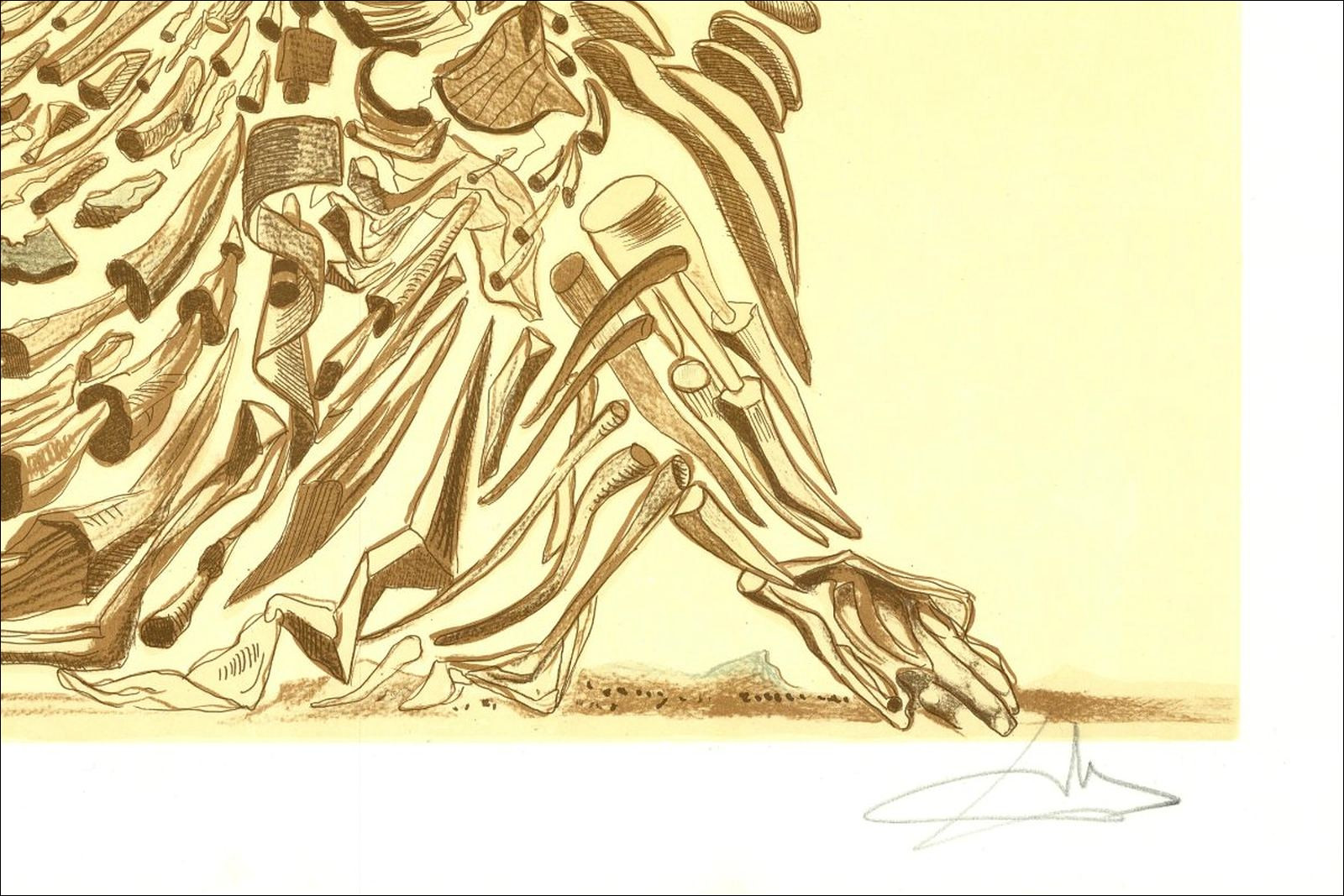 Salvador Dali (nach) - Lithographie "Madone and Child" 75x54cm