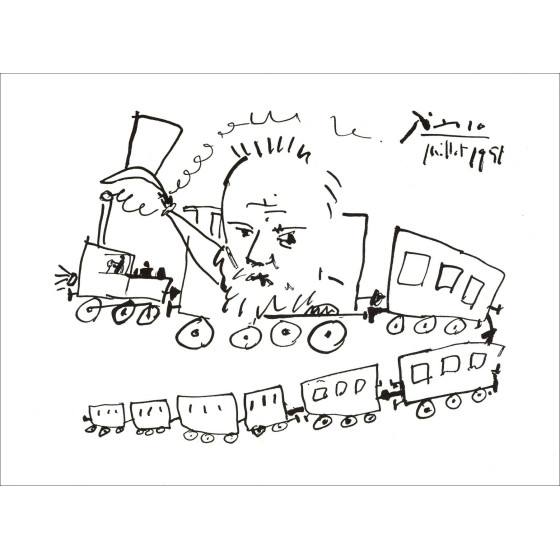Pablo Picasso, Victor Hugo en de reis – Lithografie 32x44 cm