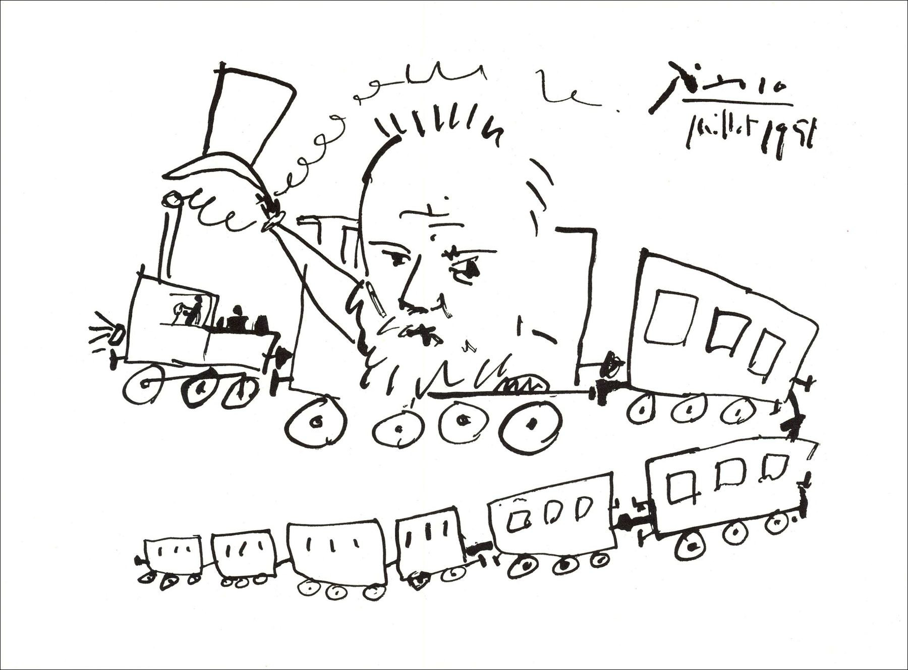 Pablo Picasso, Victor Hugo and the Journey – Lithograph 32x44 cm