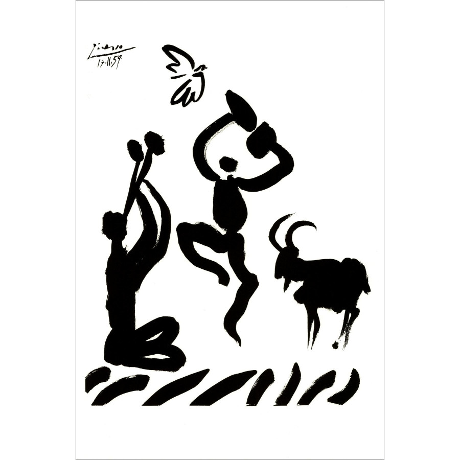 Pablo Picasso, Joueur de flûte – Litografía 55x38 cm | Galerie 125