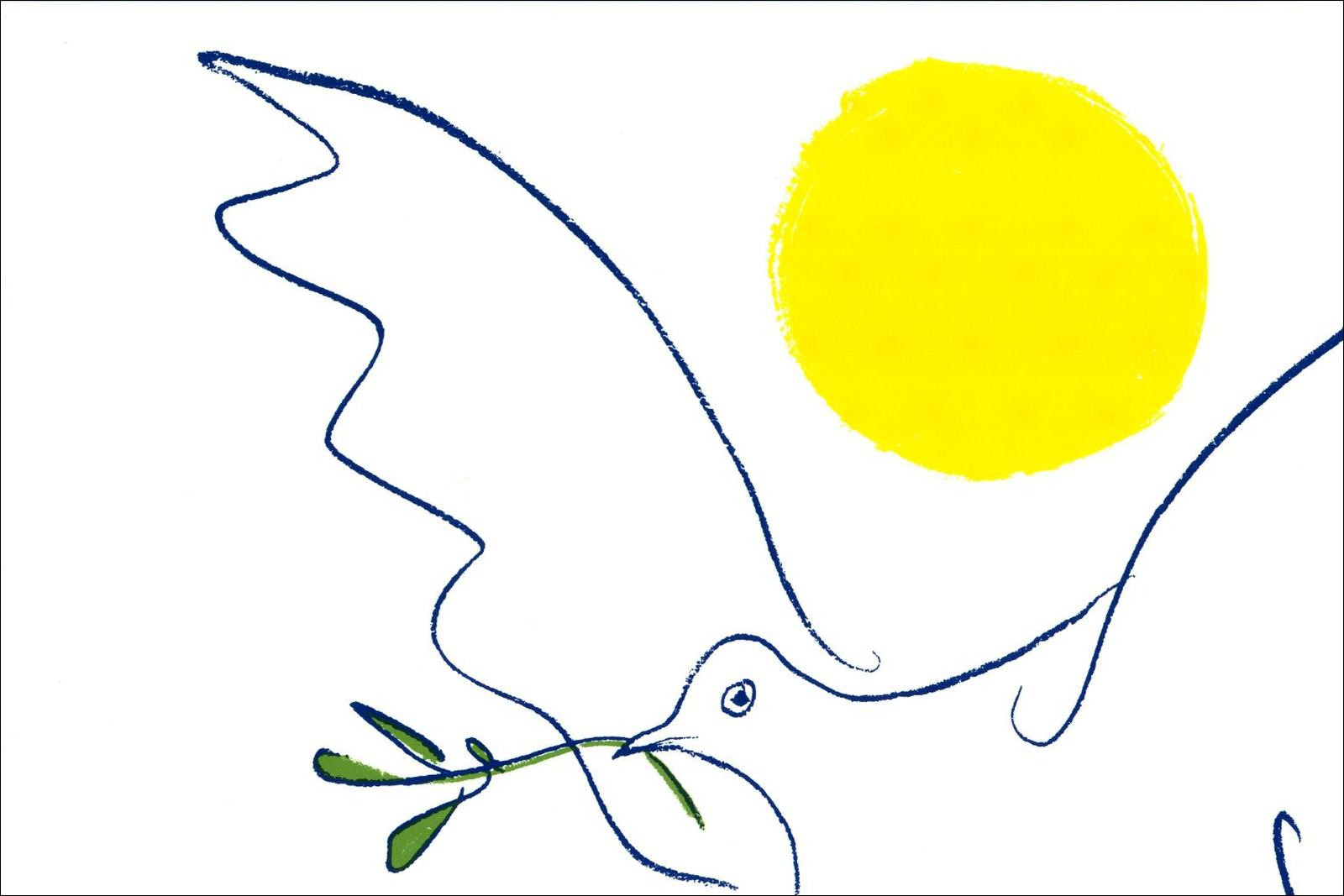 Pablo Picasso, Colombe de l'avenir – Lithograph 50x65 cm
