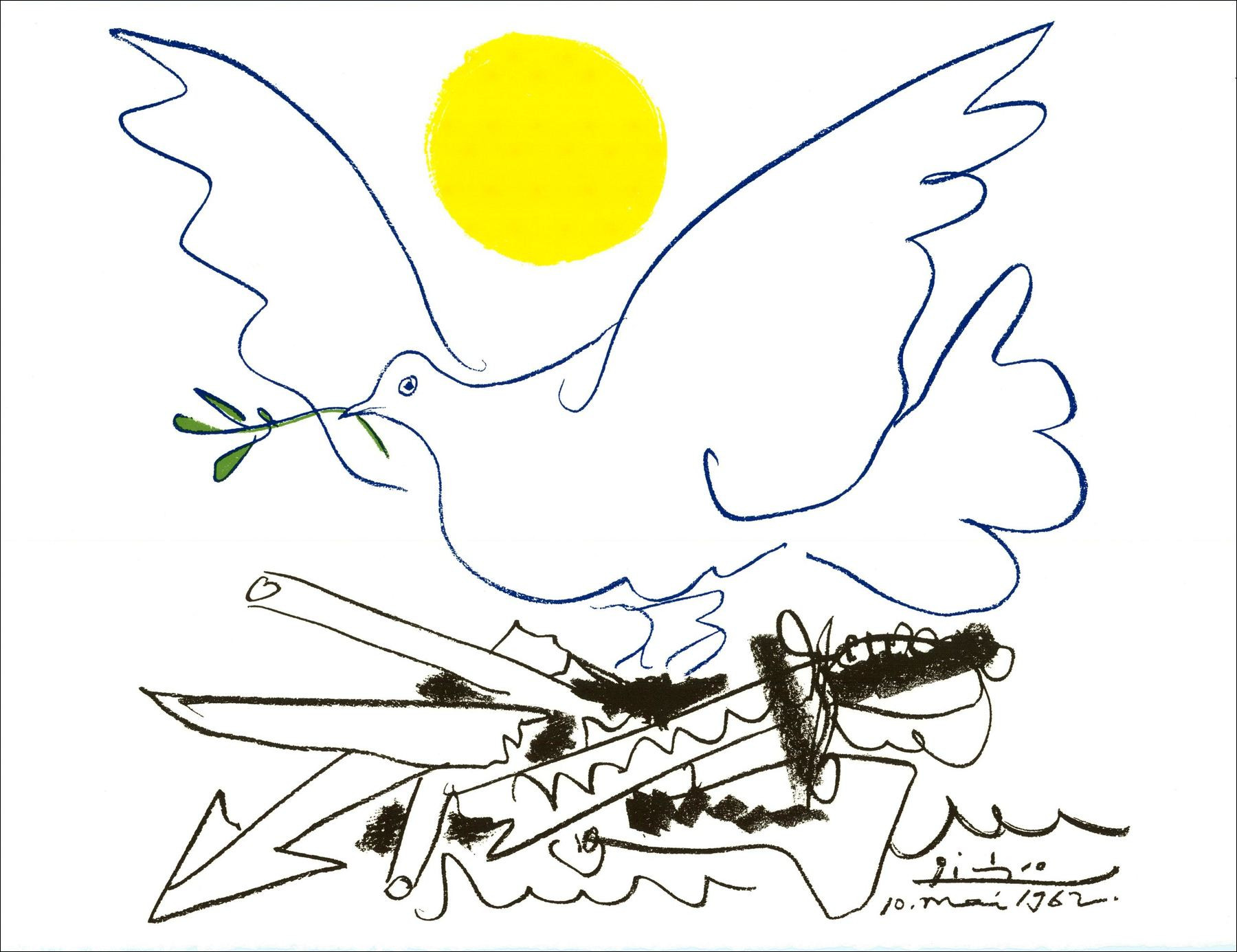 Pablo Picasso, Colombe de l'avenir – Lithograph 50x65 cm