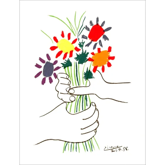 Pablo Picasso, Le Bouquet – Lithographie 65x50 cm | Galerie 125