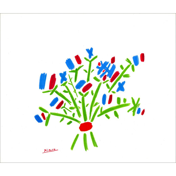 Pablo Picasso, Le petit bouquet – Lithografie 40x47 cm