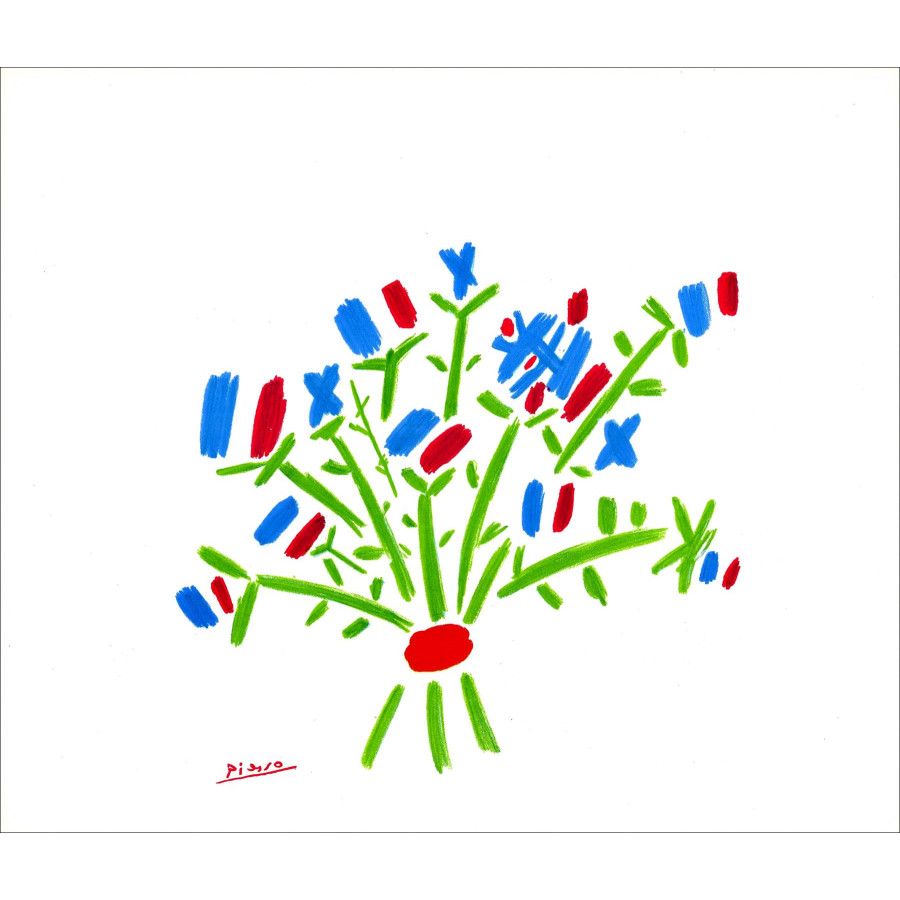 Pablo Picasso, Il piccolo bouquet – Litografia 40x47 cm