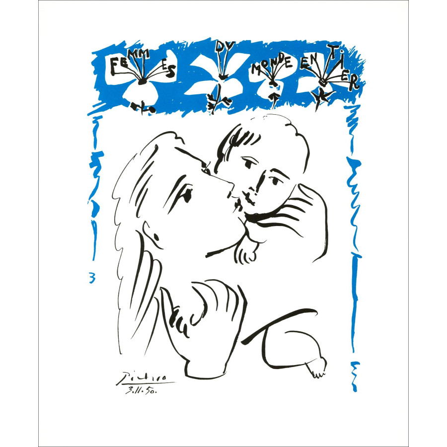 Pablo Picasso, Femme et enfant – Lithografie 49x40 cm | Galerie 125