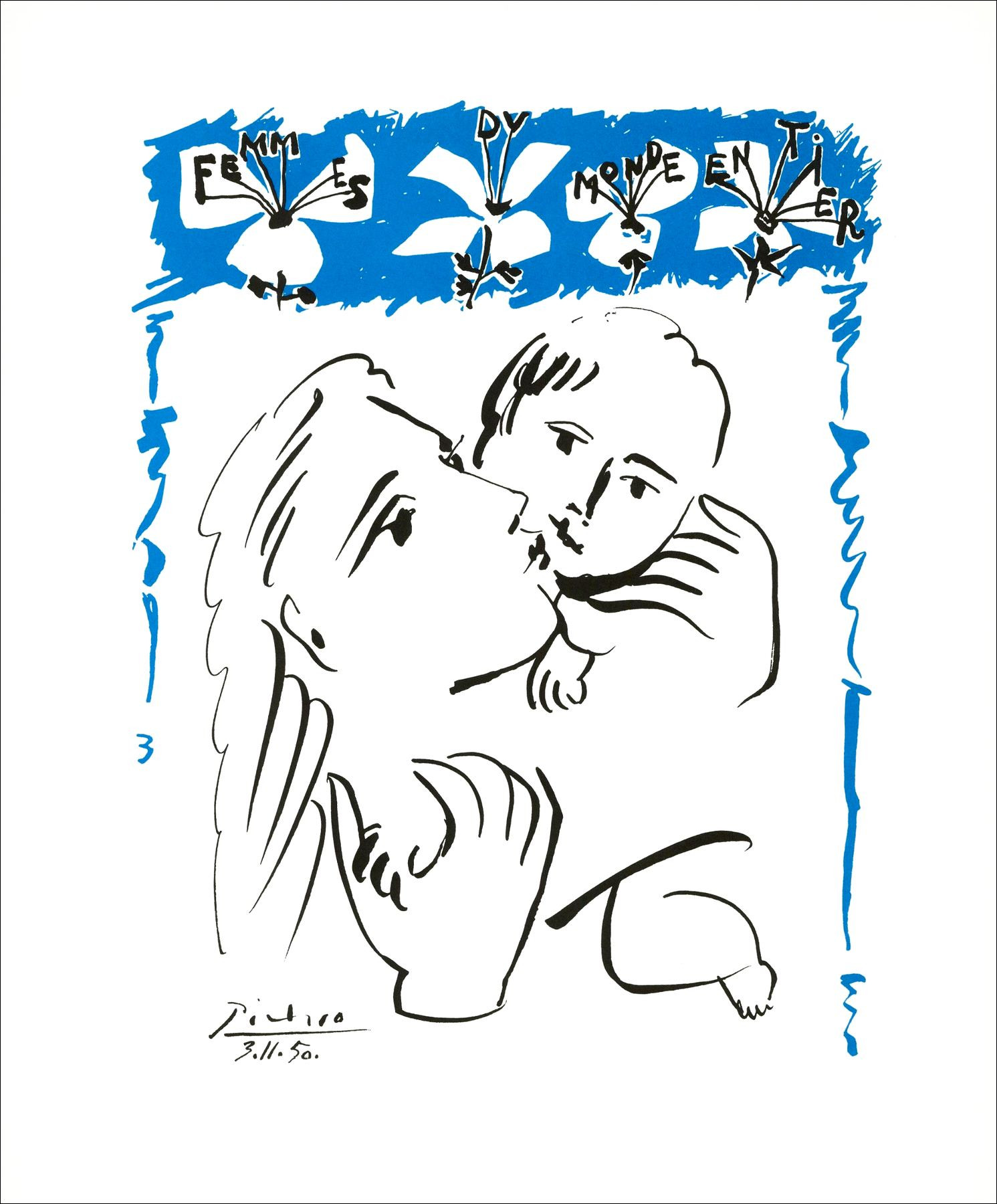 Pablo Picasso, Femme et enfant – Litografía 49x40 cm | Galerie 125