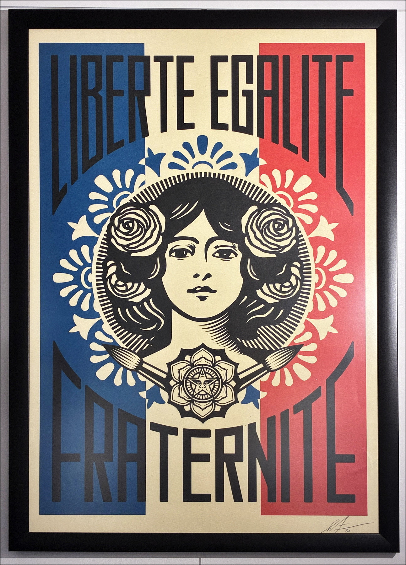 Shepard Fairey Obey Siebdruck – Freiheit Gleichheit Brüderlichkeit Pos