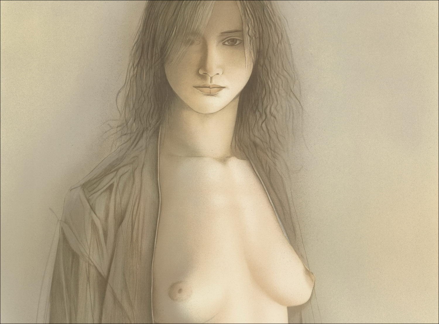 Gefra_Latn Mfra_LatnILU - Lith Origin Original "Naakte vrouw" 76x56cm - Getekend en met potlood genummerd