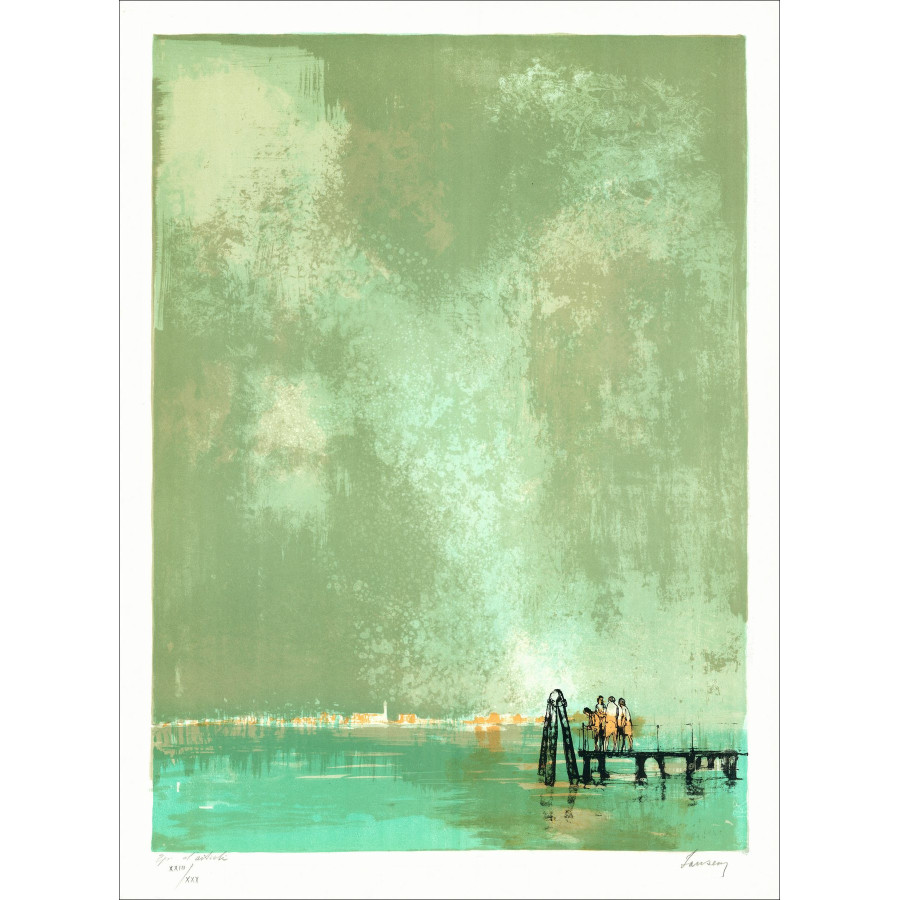 Jean Jansem - La lagune, original lithograph hand-signed 1967