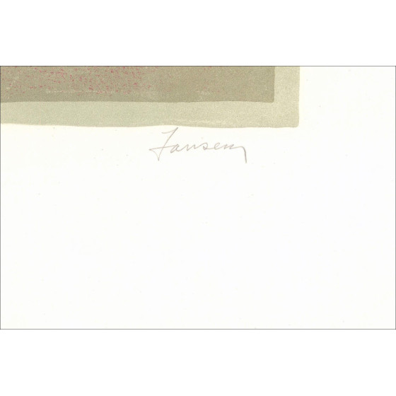 Jean Jansem - L'arène, les capes, lithographie originale signée