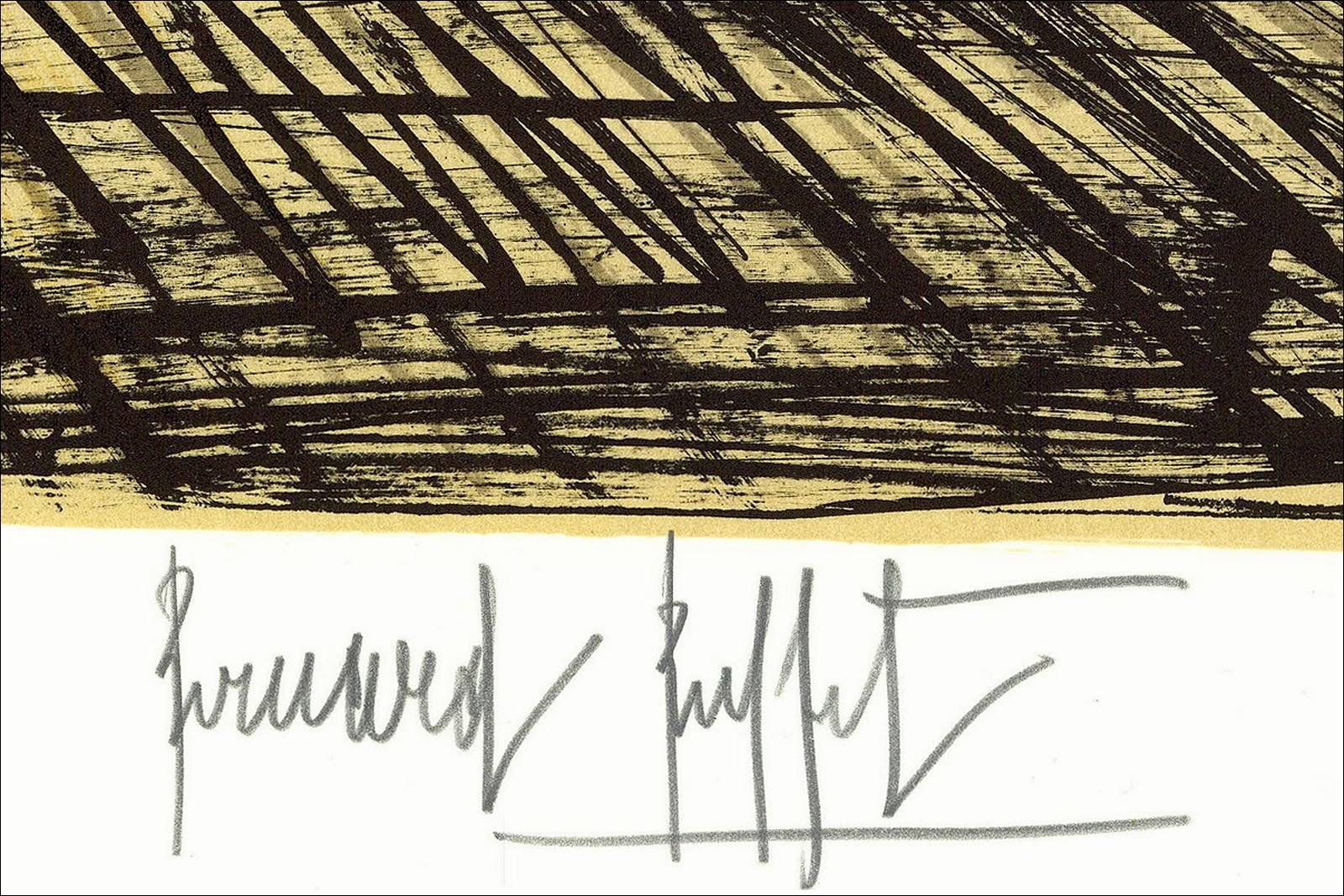 Bernard Buffet : Lithograph "Temple RYOAN-JI" 58x76cm - 1982