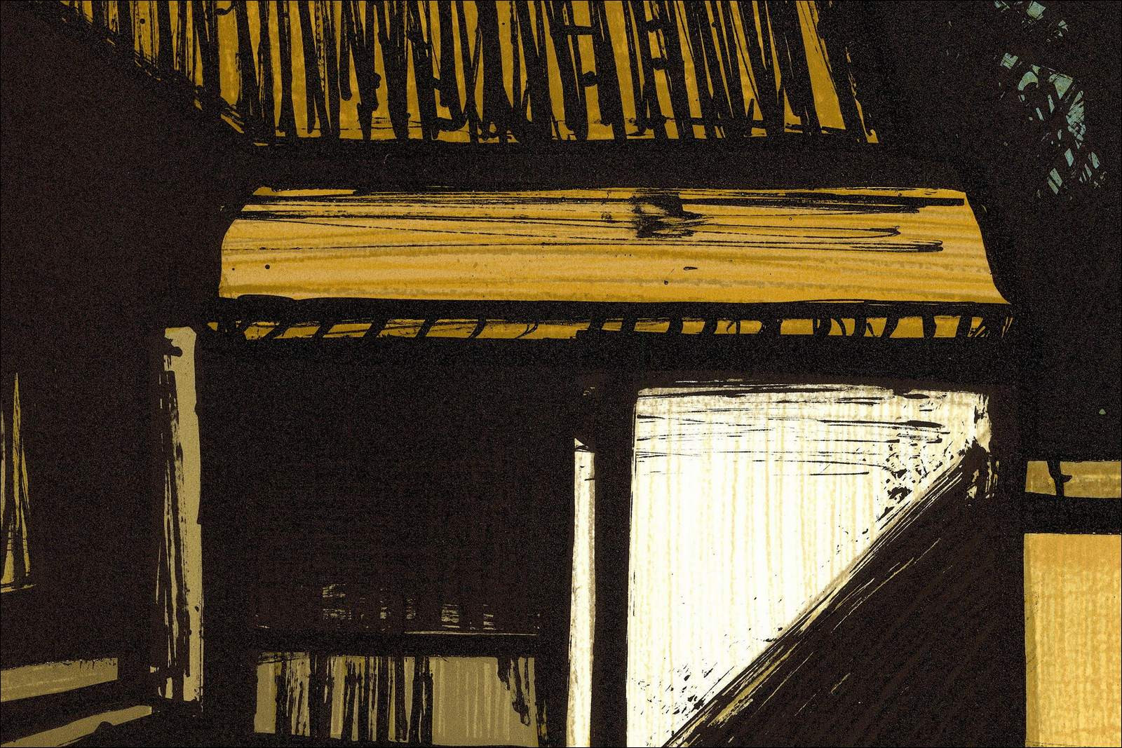 Bernard Buffet : Litografía "Temple RYOAN-JI" 58x76cm - 1982