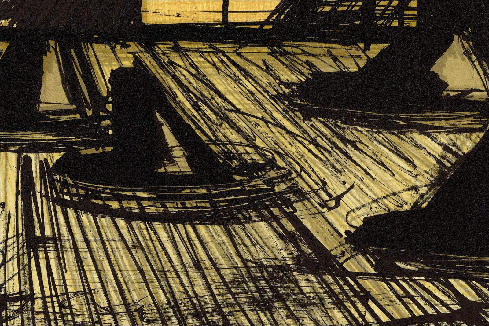 Bernard Buffet : Lithographie "Temple RYOAN-JI" 58x76cm - 1982