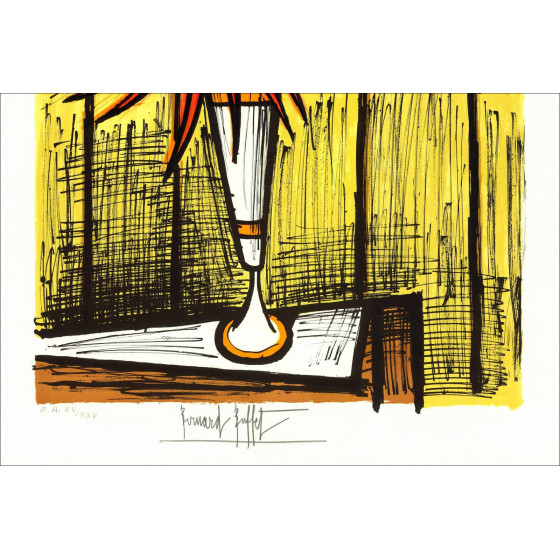 Bernard Buffet – Les trois Dahlias, originele gesigneerde lithografie