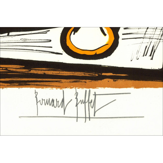 Bernard Buffet – Les trois Dahlias, originele gesigneerde lithografie