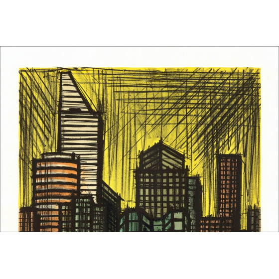 Bernard BUFFET - Lithographie originale "New-York, Coca Cola Building"