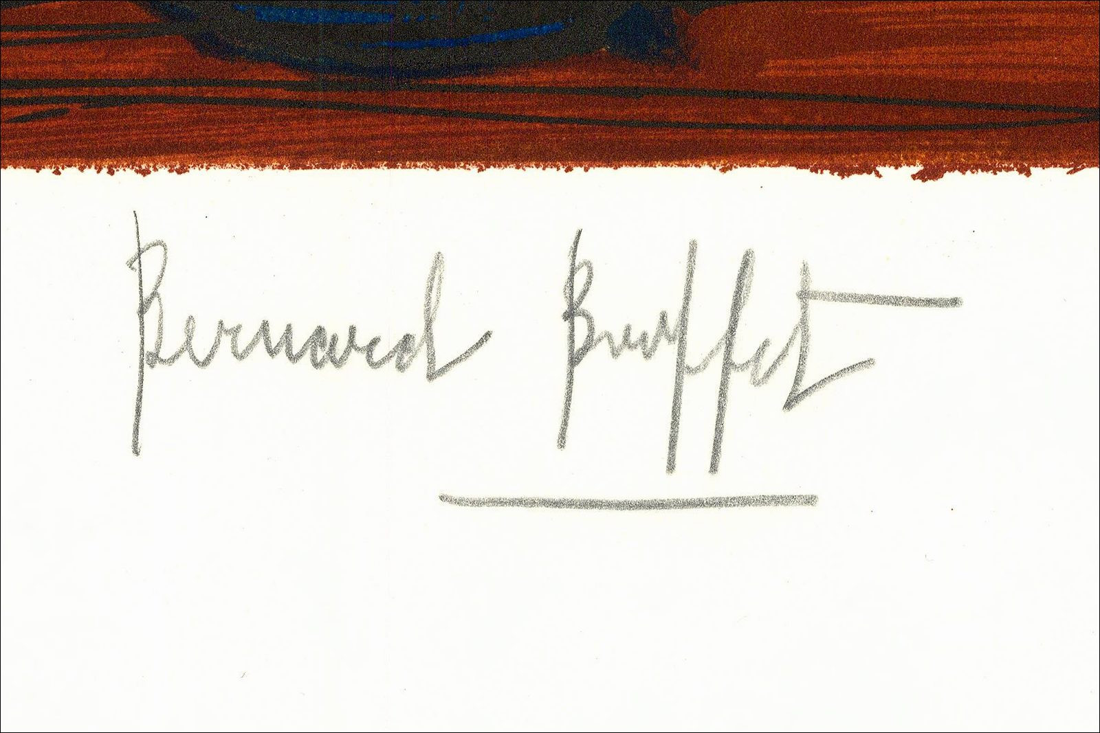kopie van BUFFET Bernard - Originele lithografie "Bouquet de roses jaunes" 79x59cm - 1987