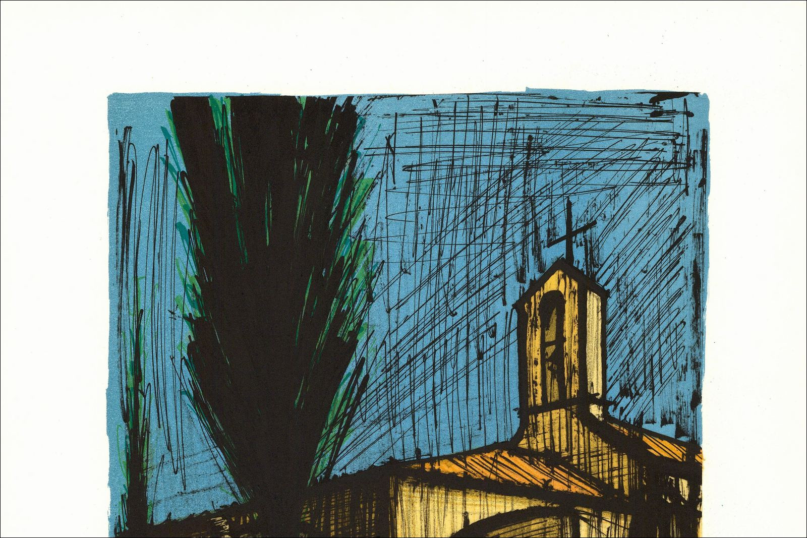 Bernard Buffet – Saint-Tropez, Kapelle Sainte-Anne, Lithografie 1979