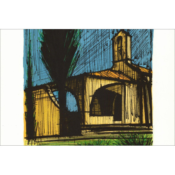 Bernard Buffet – Saint-Tropez, capilla Sainte-Anne, litografía 1979