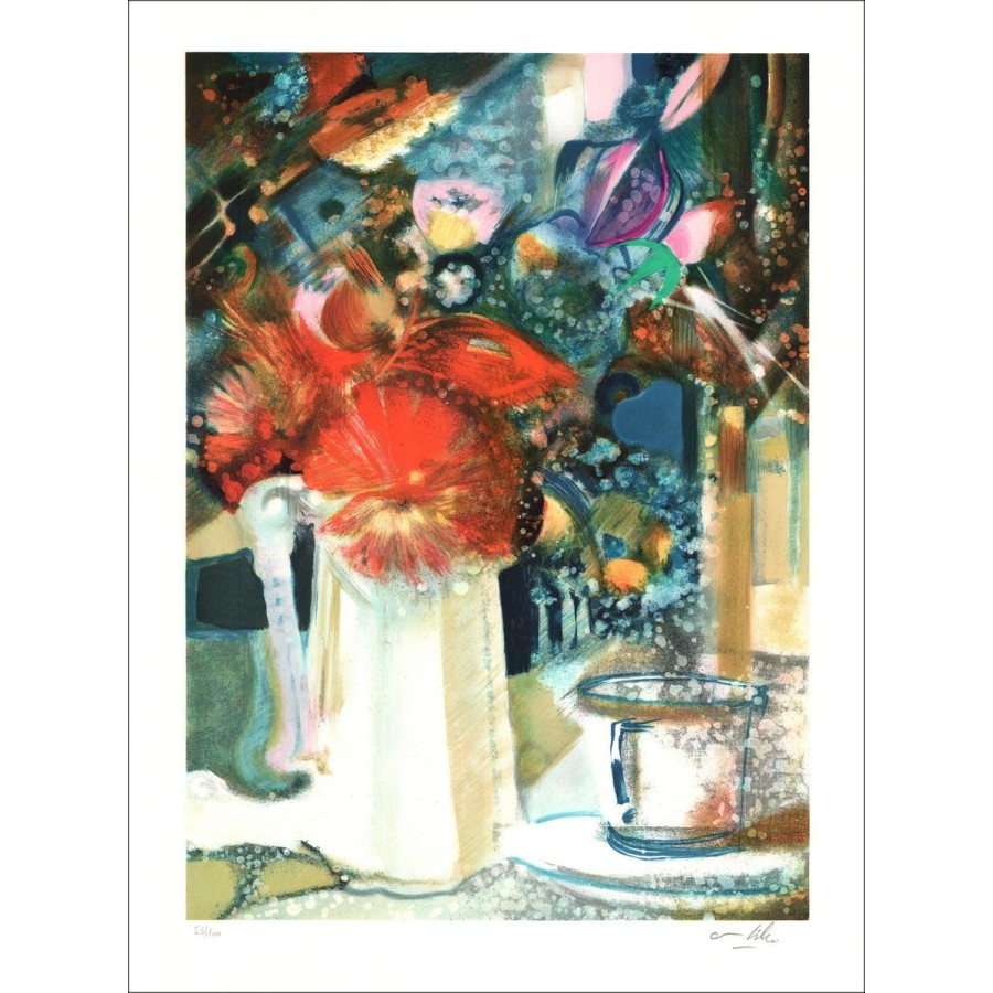 Purchase Paul Ambille Original Lithograph Cup and bouquet
