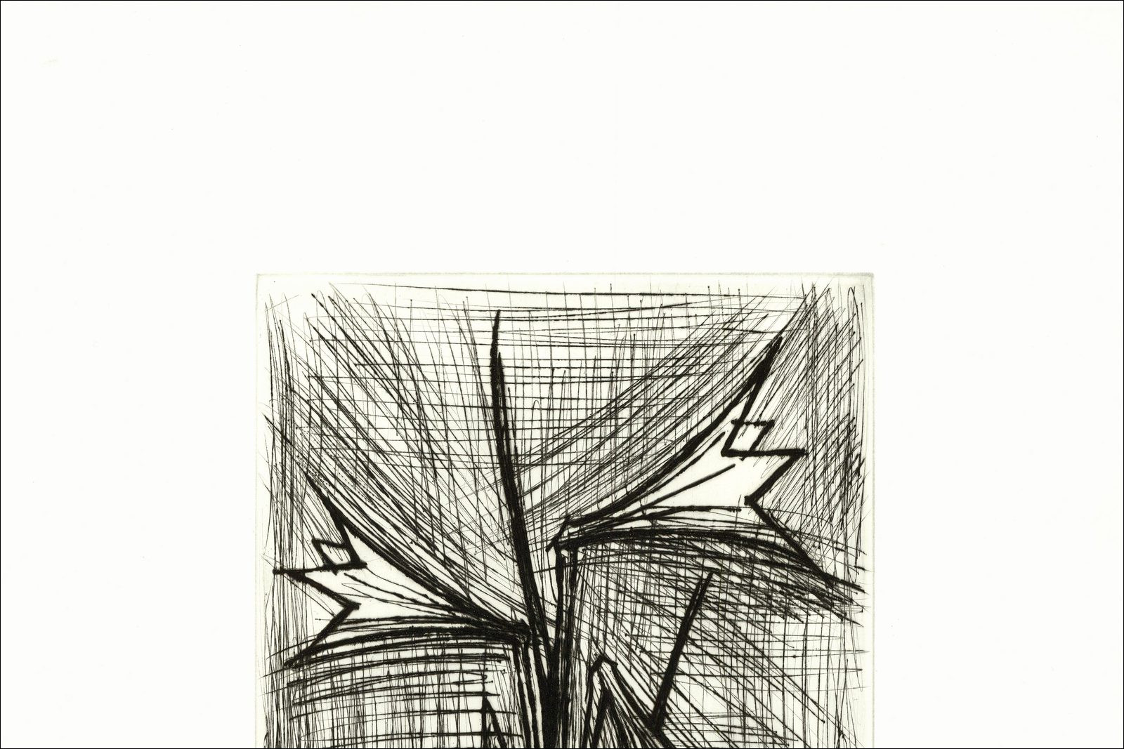Bernard Buffet, Bouquet d'Iris: Originalradierung signiert, EA
