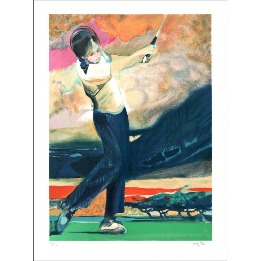 Paul Ambille - Litografia originale "Golf, Swing"