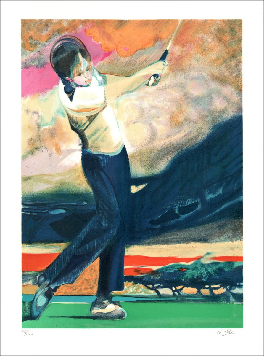 Paul Ambille - Litografía original "Golf, Swing"