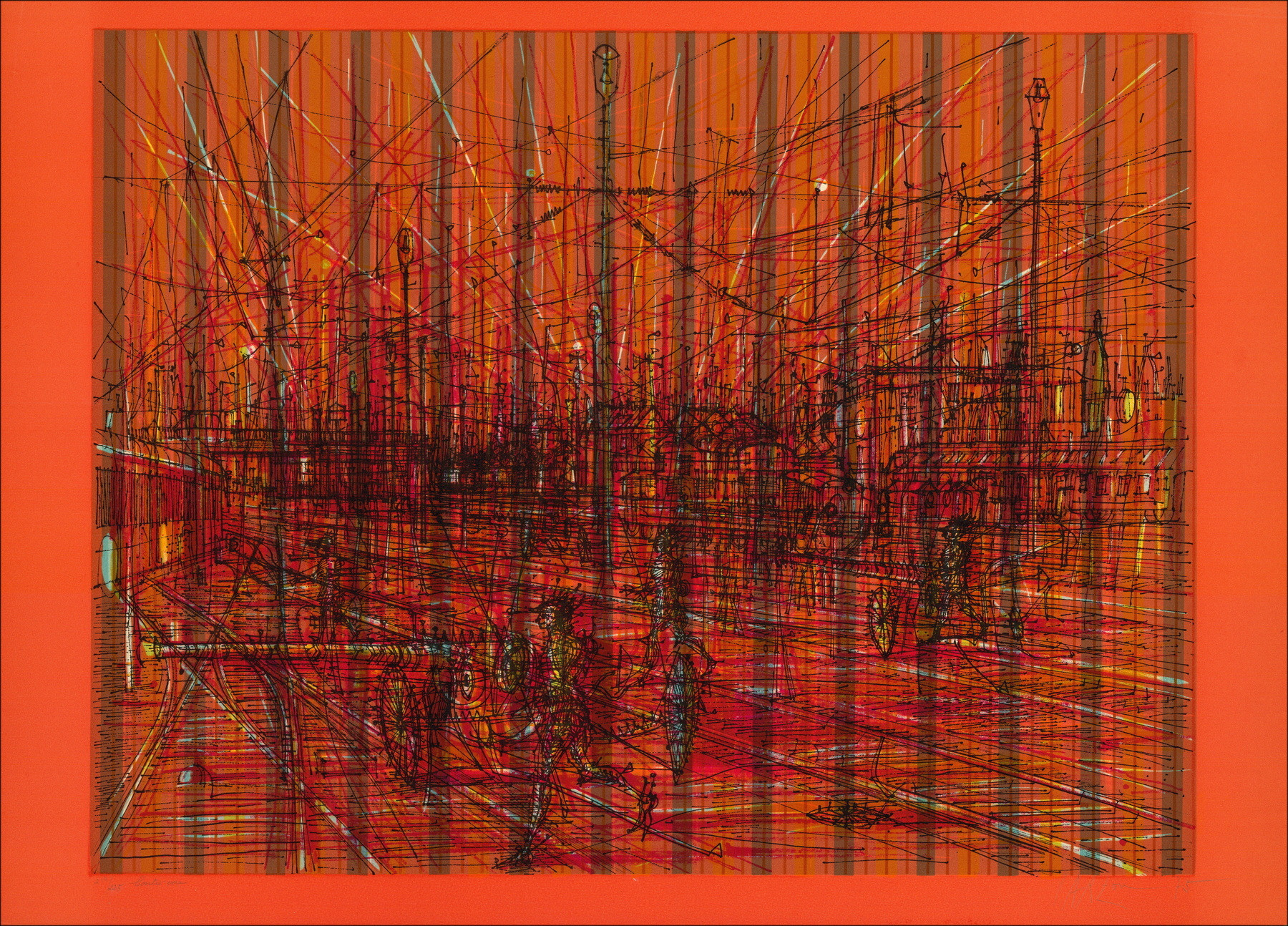Jean Carzou – Contre-voie 1975 | Lithographie originale